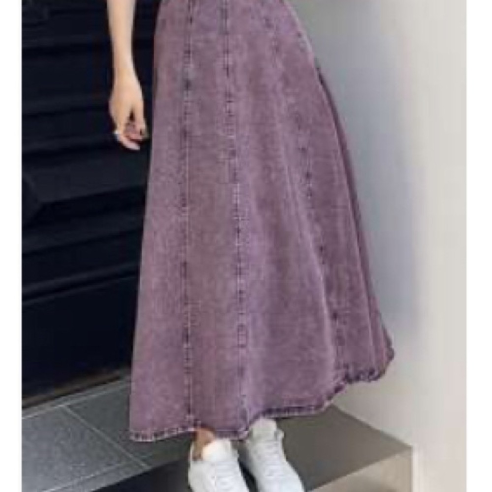 Elegant Purple Maxi Skirt